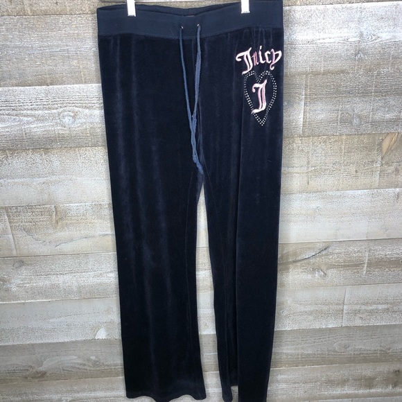 Juicy Couture Pants - Juicy Couture blue velvet Juicy logo sweatpants
